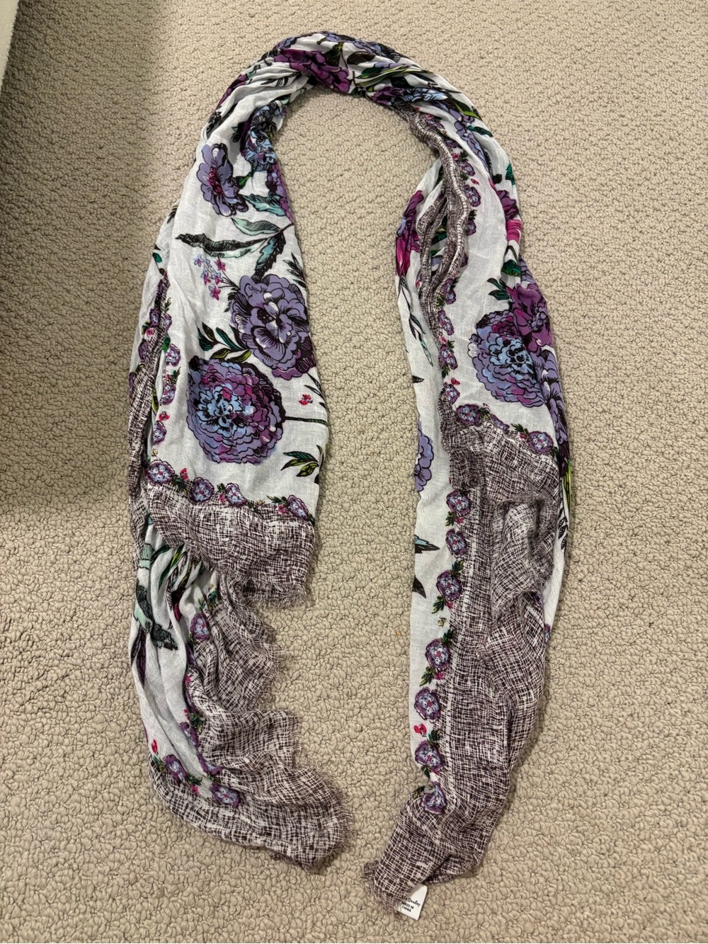 Vera Bradley Soft Fringe Floral Scarf